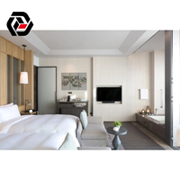 Ensemble de meubles de chambre d'hôtel 5 étoiles modernes sur mesure en gros, meuble TV en bois mat écologique, canapé individuel pour fenêtre, décoration murale