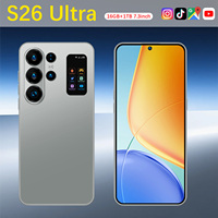 Smartphone S26 Ultra 5G Android 15 Layar LCD HD 7,3 Inci RAM 16GB Penyimpanan 1TB Kamera 108MP Baterai