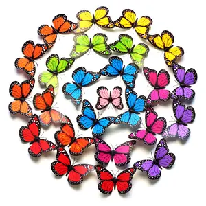 Realistic PVC 12cm 3D Monarch Butterfly Stickers For Home Decoration And Wedding Decoration