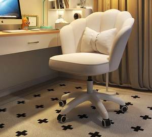 كرسي بتلات منجد على الطراز الشعبي كرسي مكياج متعدد الألوان مع بكرات أثاث غرفة معيشة عالي الجودة - Product Image 5