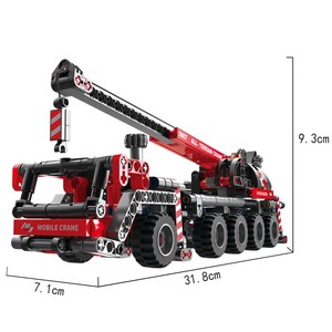 COGO - Bloques de Construcción Educativos de Plástico para Niños, Grúa Pesada, Juguetes de Ladrillos para Armar, Novedad - Product Image 5