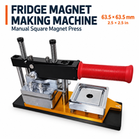 Machine de fabrication d'aimants de réfrigérateur personnalisés en aluminium 63,5*63,5 mm, conception DIY
