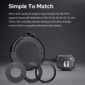 Godox ML-150II ml150ii Macro Vòng Speedlite ánh sáng đèn <span class=keywords><strong>flash</strong></span> cho Canon Nikon Pentax Sony Olympus <span class=keywords><strong>DSLR</strong></span> máy ảnh - Product Image 6