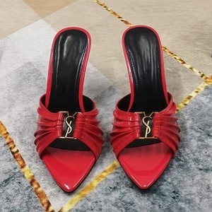 Sandalias de Tacón Alto de Diseñador de Lujo para Mujer, Marca de Moda, Tacones Altos Sexys para Mujer, Tacones Altos de Verano para Exteriores, Tallas Grandes - Product Image 5