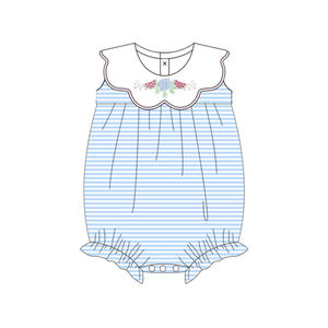 Conjuntos de Shorts para Niñas con Diseño de Sandía y Borde Festoneado, de Algodón y Spandex, Estampados Casuales de Primavera/Otoño, Vestido Burbuja para Bebés - Product Image 3