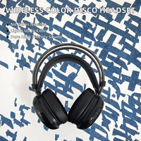 Casque sans fil à très longue portée, casque silencieux Disco, émetteur