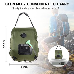 20L Pvc Portable Outdoor Travel Solar Camping <strong>Shower</strong> <strong>Bag</strong> Hanging <strong>Shower</strong> Tote <strong>Bag</strong> With Removable Hose Switchable <strong>Shower</strong> Head - Product Image 6