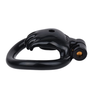 Dispositivo de castidad masculino FRRK con forma de palma de la mano, con 4 tamaños de anillos para el pene, jaula para pene con forma de mano, juguetes sexuales de plástico BDSM. - Product Image 4