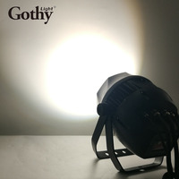 Projecteur LED PAR 200W blanc chaud en aluminium pour extérieur, COB silencieux, avec barndoors, éclairage de scène LED