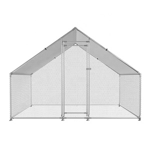 Gallinero Metálico Grande con Cubierta para Patio Exterior, para 6-10 Pollos - Product Image 1