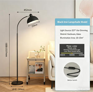 <span class=keywords><strong>Lampadaire</strong></span>, lampe sur pied en métal avec base en métal lourd, lampe sur pied moderne en forme d'arche, lampe de lecture pour bureau - Product Image 4