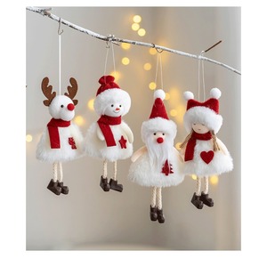 Bambola di natale 2024 ornamenti di natale peluche bambola di natale tessuto vecchio pupazzo di neve alce piccolo ciondolo albero di natale decorazione - Product Image 6