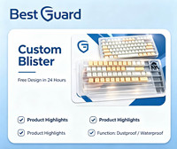 Boîte transparente en PET épaisse pour protection de clavier, emballage sous blister