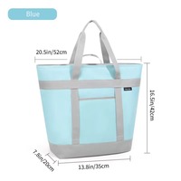 Sac fourre-tout en tissu Oxford de grande capacité personnalisé sac fourre-tout pliable pour plage pique-nique shopping et épicerie sac fourre-tout personnalisé pique-nique