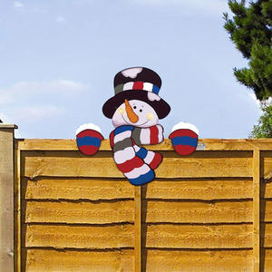 Nouvelles décorations de Noël Bonhomme de neige espionneur pour la maison et le jardin, pour créer une ambiance festive, panneau de clôture - Product Image 6
