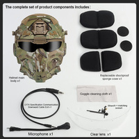 Casque tactique pour la sécurité en plein air pour les jeux CS Équipement de protection personnel avec écouteurs intégrés