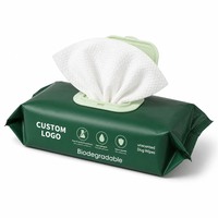 Lingettes pour animaux de compagnie Premium 100% Viscose gaufrées effet perle, 60 lingettes, couvercle rabattable, 60 g/m² ultra-épaisses, formule personnalisée sans alcool, OEM, marque privée