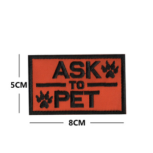 Sınır ötesi sıcak satış 3D PVC Denim Pet etiketi hizmet köpek K9 yama işlemeli kanca ve döngü giysi - Product Image 2