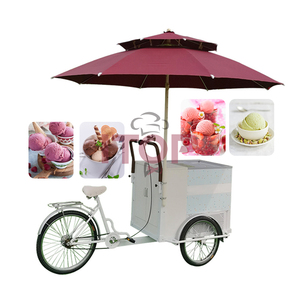 <span class=keywords><strong>ITOP</strong></span> Carrello per alimenti Triciclo de 3 ruedas de hielo crema bicicleta calle móvil carrito de helados para la venta con paraguas - Product Image 6