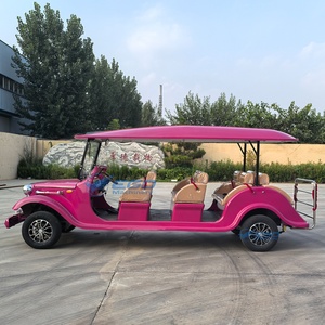 Voiture électrique classique rose 8 places, véhicule de tourisme électrique classique à vendre - Product Image 3