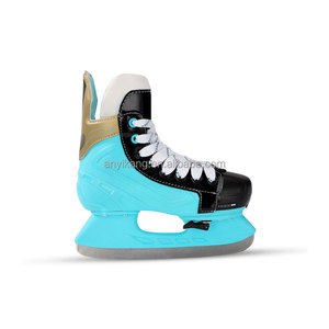 Patins <span class=keywords><strong>de</strong></span> <span class=keywords><strong>hockey</strong></span> sur glace à la mode bleu ciel avec lame <span class=keywords><strong>en</strong></span> acier inoxydable et maille respirante, Offre Spéciale et haute technologie - Product Image 5