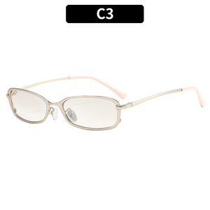 Lunettes <span class=keywords><strong>de</strong></span> soleil rétro à monture carrée en métal, monture légère, verres multicolores, neutres, universelles, pour les trajets quotidiens - Product Image 4