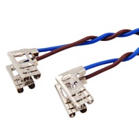 Cable de señal de par trenzado con terminal tipo bandera, arnés de desconexión rápida tipo espada, 300V, azul y marrón, mini conector para electrodomésticos, OEM personalizado