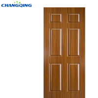 Porte de chambre en bois moulé HDF mélaminé moderne et économique pour la décoration intérieure d'appartements avec surface finie