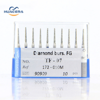 Huacera TF-07 clinique dentaire outil rotatif perceuse orthodontique avec mèches de routeur à pointe de carbure fraise de polissage et fraise diamantée