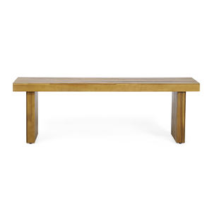 Banc d'extérieur en <span class=keywords><strong>bois</strong></span> d'acacia fait à la main - Siège de patio en teck ANGIE avec assise en faux rotin - Product Image 2
