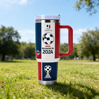 Gobelet isotherme Kingze personnalisé avec logo, 40 oz, double paroi, isolé sous vide, tasse à café réutilisable en acier inoxydable pour les fans de sport