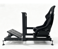 Simulateur de course complet 4080 Motion avec siège, profilés en aluminium, cockpit de simulation réglable pour jeux de course