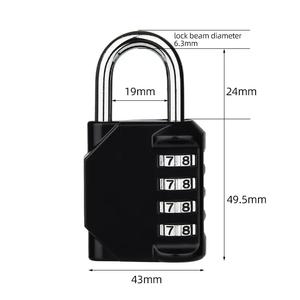 Ổ Khóa Nhà Sản Xuất Mã 4 Chữ Số Khóa Hợp Kim Kẽm Khóa Không Chìa Khóa Kết Hợp Mật Khẩu Chống Trộm - Product Image 2