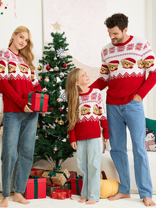 Wholesale Custom OEM Knitted <strong>Tops</strong> Sweaters Crew Neck Family Matching High-Quality <strong>Ugly</strong> Christmas Sweater Cartoon Design - Product Image 6