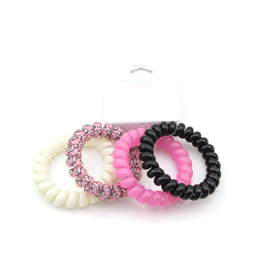 Cable line Phone cable Hair shape ties without leave Footprints printed elastic jelly gums hair - Product Image 1