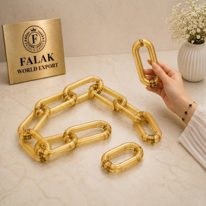 Arte Colgante de Pared con Eslabones de Cadena en Resina Acrílica Hecho a Mano para Decoración Moderna del Hogar, Sala de Estar y Decoración de Paredes Interiores - Product Image 1