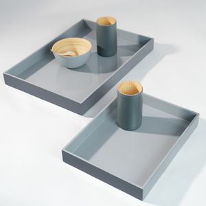 Plateau de service en laque de luxe, plateau décoratif fini à la main, cadeau de pendaison de crémaillère parfait pour les intérieurs élégants - Product Image 3