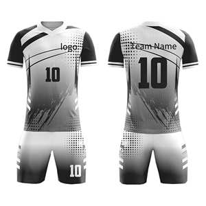 حار بيع عالية الجودة شريطية موحدة لكرة القدم تخصيص مجموعات جيرسي لكرة القدم للأولاد خدمة OEM مع شعار قابل للتخصيص - Product Image 3