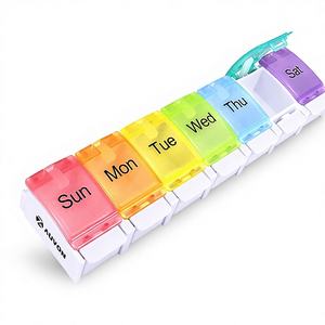 Organizador Semanal de Pastillas <span class=keywords><strong>AUVON</strong></span> IMedassist, Libre de BPA, Estuche de Viaje para 7 Días, Modelo PO1107, Diseño de Apertura con Resorte - Product Image 1