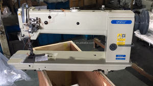 จักรเย็บผ้าอุตสาหกรรมแบบเข็มคู่ รุ่น QS-4420L-18 แขนยาว ระบบป้อนผ้าแบบผสม ตะขอใหญ่ สำหรับเย็บเสื่อไม้ไผ่ - Product Image 2