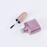 Flacon de vernis à ongles en gel plat de luxe de 10 ml avec bouchon en forme de dôme, réutilisable, conteneur en verre vide, OEM ODM