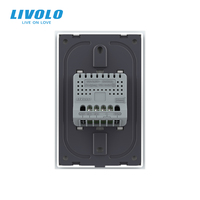LIVOLO 美国/澳大利亚标准 2 位 1 路触摸开关 耐热 PC 工艺 45mm*45mm 功能按键 响应时间 0.1 秒