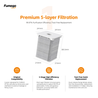 Extracteur de fumée Fumego XT150, filtre à charbon actif en forme de V sans outil, cartouche de remplacement longue durée, élément filtrant d'air
