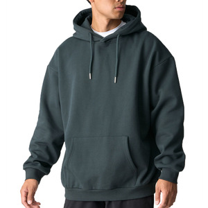 Sweat à capuche oversize pour homme avec manches longues, épaules tombantes et silhouette décontractée pour un style streetwear moderne - Product Image 4