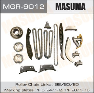 MGR-9012 MASUMA Auto pièce <span class=keywords><strong>de</strong></span> rechange Chaîne <span class=keywords><strong>De</strong></span> Distribution <span class=keywords><strong>Kit</strong></span> 24361-4A020 23351-4A020 24370-4A020 24370-4A030 Pour HYUNDAI H-1 JE - Product Image 3