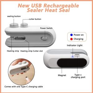 เครื่องซีลถุงพลาสติกแบบพกพา ชาร์จด้วย USB ใช้งานในบ้าน เสียงเบา ทำความสะอาดง่าย ความจุ 1.0 ลิตร - Product Image 3
