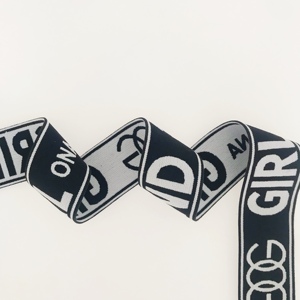 New 38Mm Đồ Lót Mềm Bền Vững Đàn Hồi Dây Thắt Lưng Nylon/Polyester Vải May Băng Đàn Hồi <span class=keywords><strong>4Mm</strong></span> Chiều Rộng Biểu Tượng Tùy Chỉnh Jacquard - Product Image 5