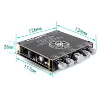 Module d'amplificateur de puissance sans fil XY-S220H 2.1 canaux TDA7498, subwoofer haute et basse fréquence, 160W*2 + 220W