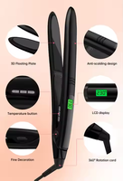 Fer à lisser professionnel en céramique plat Lron marque privée cheveux raides fer plat avec écran LCD