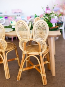 Silla Infantil Moderna de Ratán Natural para Eventos, Silla de Mimbre Hecha a Mano para Niños, Decoración para Fiestas y Bodas - Product Image 1